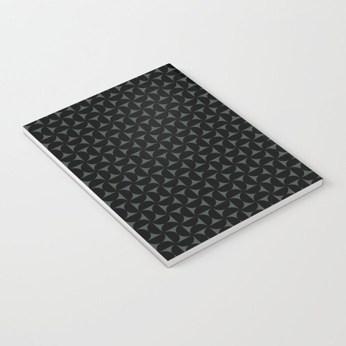 Bauhaus Mid Century Modern Geometric Pattern VI Notebook Gallery Image 3