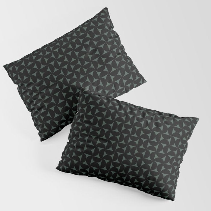 Bauhaus Mid Century Modern Geometric Pattern VI Pillow Sham Gallery Image 3