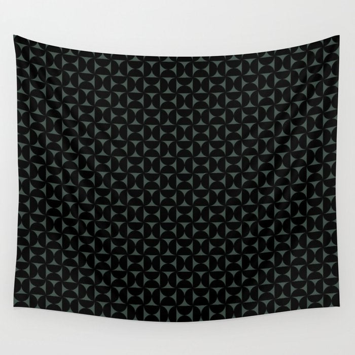 Bauhaus Mid Century Modern Geometric Pattern VI Wall Tapestry Gallery Image 4