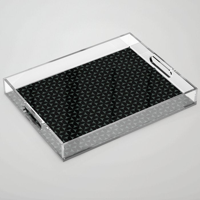 Bauhaus Mid Century Modern Geometric Pattern VI Acrylic Tray Gallery Image 1