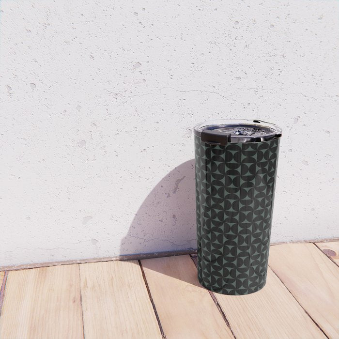 Bauhaus Mid Century Modern Geometric Pattern VI Travel Mug Gallery Image 4