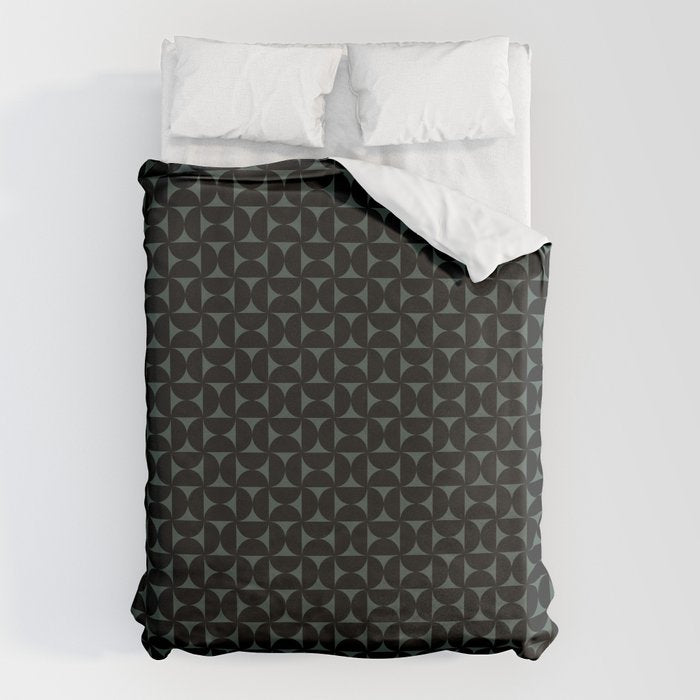 Bauhaus Mid Century Modern Geometric Pattern VI Duvet Cover Gallery Image 6