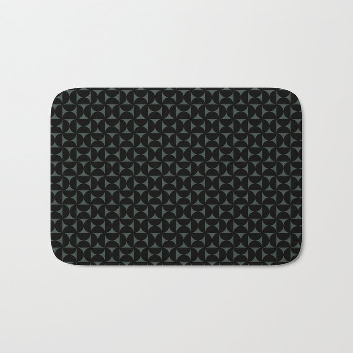 Bauhaus Mid Century Modern Geometric Pattern VI Bath Mat Gallery Image 1