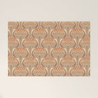 Art Nouveau Mushrooms - taupe and rust Welcome Mat Gallery Image 1