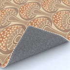 Art Nouveau Mushrooms - taupe and rust Rug Gallery Image 4