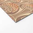 Art Nouveau Mushrooms - taupe and rust Welcome Mat Gallery Image 2