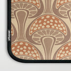 Art Nouveau Mushrooms - taupe and rust Laptop Sleeve Gallery Image 3