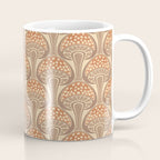 Art Nouveau Mushrooms - taupe and rust Coffee Mug Gallery Image 1