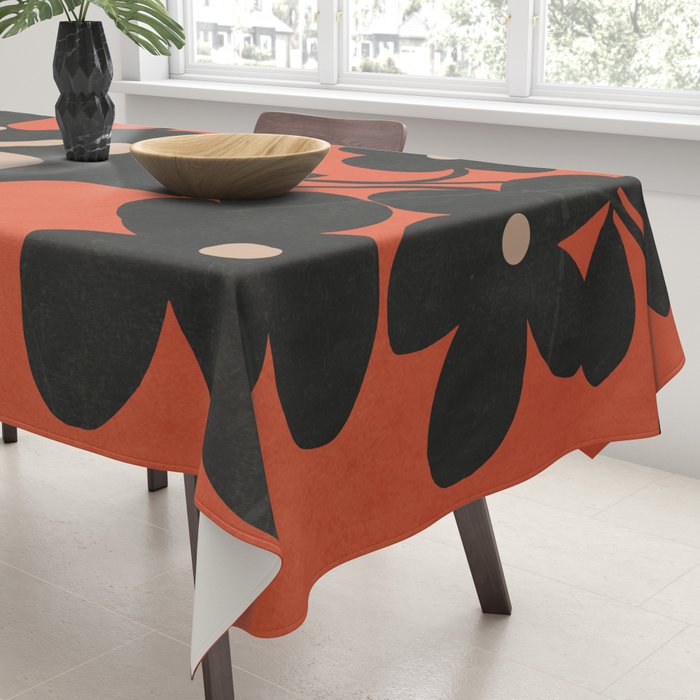 Floral Silhouette 5 Tablecloth Gallery Image 3