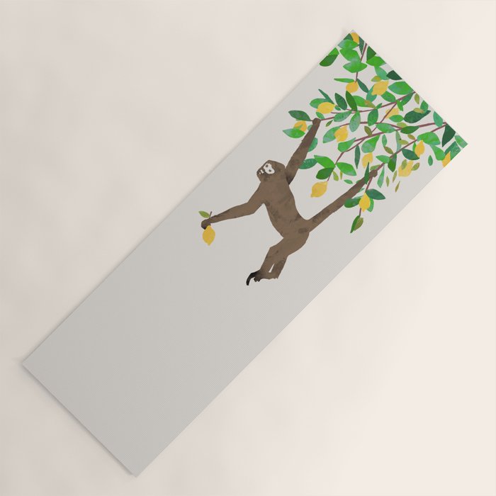 Monkey on lemon tree Yoga Mat Gallery Image 1