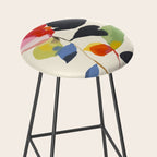 Minimal Abstract Colorful Flower Stool Gallery Image 2