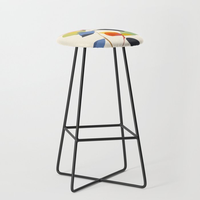 Minimal Abstract Colorful Flower Stool Gallery Image 1