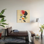 Minimal Abstract Colorful Flower Wood Wall Art Gallery Image 2