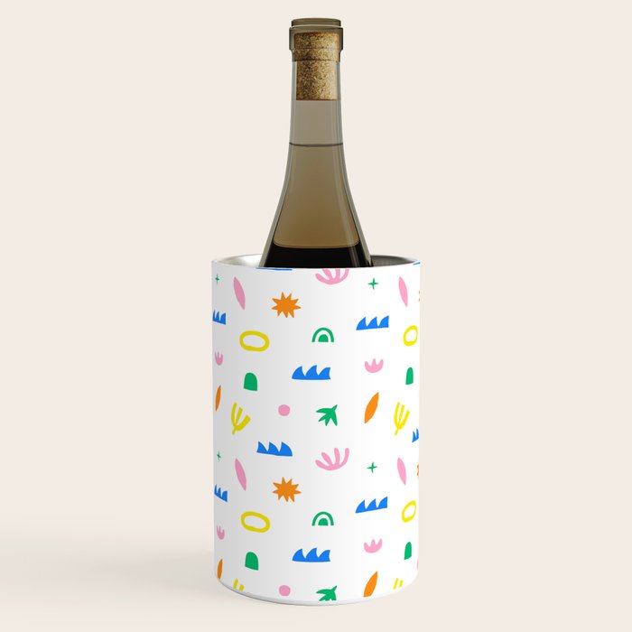 Colorful abstract organic shape art pattern Wine Chiller Gallery Image 3