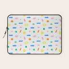 Colorful abstract organic shape art pattern Laptop Sleeve Gallery Image 1