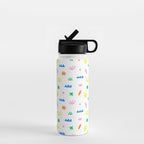 Colorful abstract organic shape art pattern Water Bottle Gallery Image 1