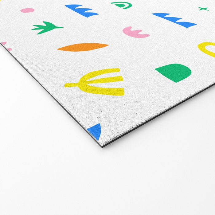 Colorful abstract organic shape art pattern Welcome Mat Gallery Image 2