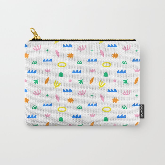 Colorful abstract organic shape art pattern Carry All Pouch Gallery Image 1