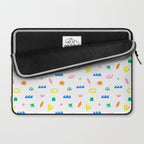 Colorful abstract organic shape art pattern Laptop Sleeve Gallery Image 2