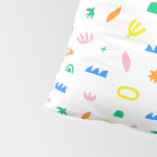 Colorful abstract organic shape art pattern Pillow Sham Gallery Image 4