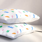 Colorful abstract organic shape art pattern Pillow Sham Gallery Image 3