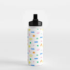 Colorful abstract organic shape art pattern Water Bottle Gallery Image 2