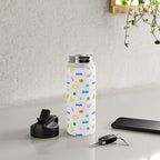 Colorful abstract organic shape art pattern Water Bottle Gallery Image 4