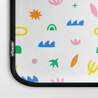 Colorful abstract organic shape art pattern Laptop Sleeve Gallery Image 3