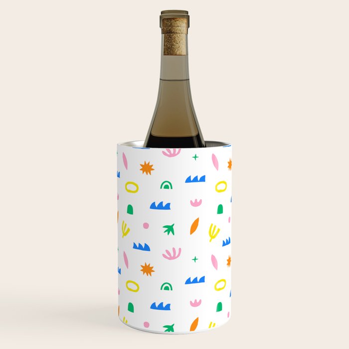 Colorful abstract organic shape art pattern Wine Chiller Gallery Image 1