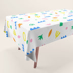 Colorful abstract organic shape art pattern Tablecloth Gallery Image 1