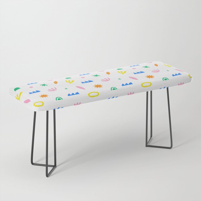 Colorful abstract organic shape art pattern Bench Gallery Image 1