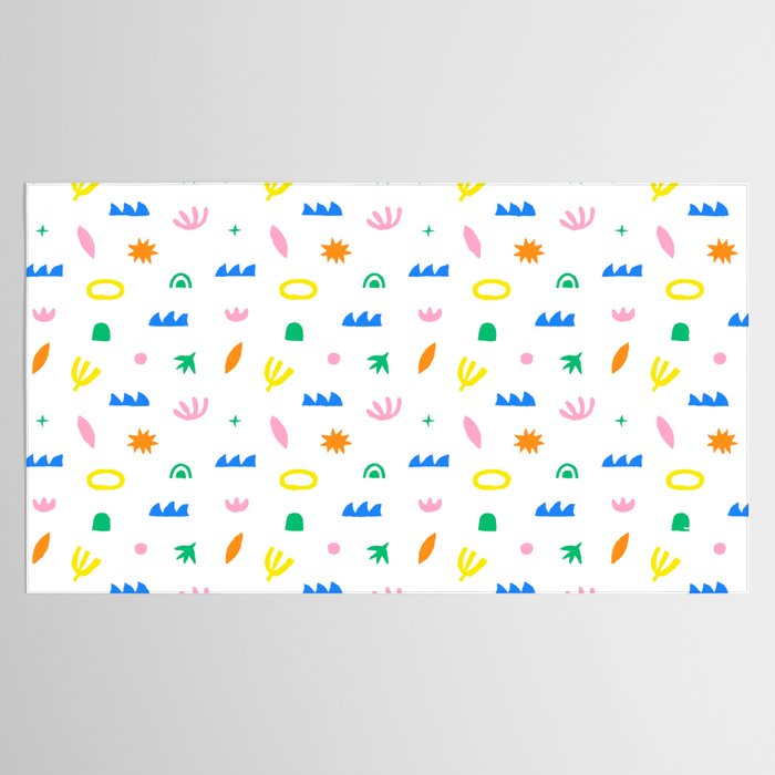 Colorful abstract organic shape art pattern Tablecloth Gallery Image 2