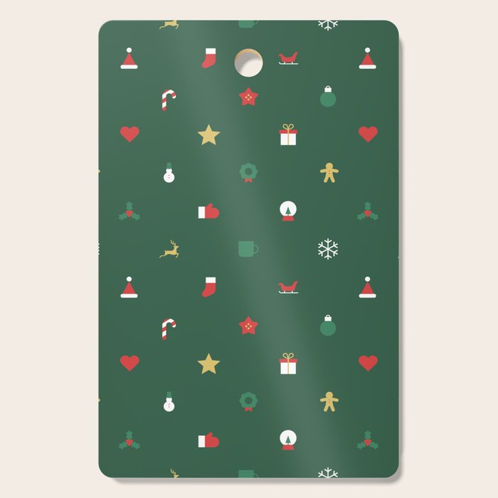 Geometric christmas decoration pattern Cutting Board Gallery Image 1