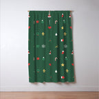 Geometric christmas decoration pattern Window Curtain Gallery Image 3