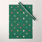 Geometric christmas decoration pattern Wrapping Paper Gallery Image 1