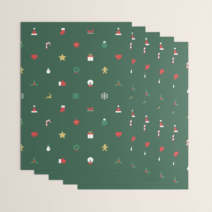 Geometric christmas decoration pattern Wrapping Paper Gallery Image 3