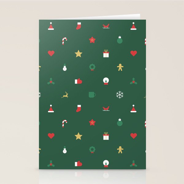 Geometric christmas decoration pattern Stationery Card Gallery Image 1