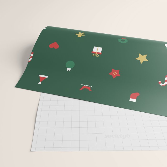 Geometric christmas decoration pattern Wrapping Paper Gallery Image 2