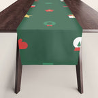 Geometric christmas decoration pattern Table Runner Gallery Image 1