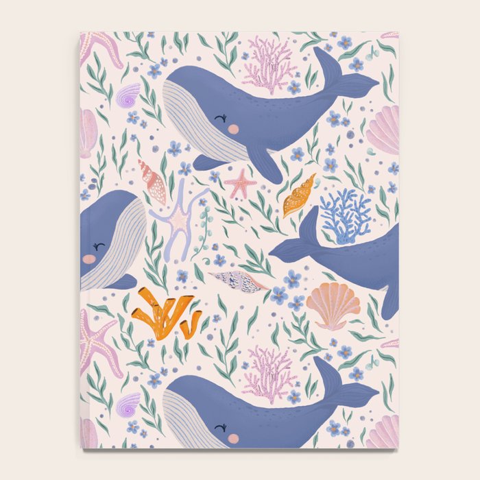 Adorable Whale and Sea Life illustration Notebook Gallery Image 4