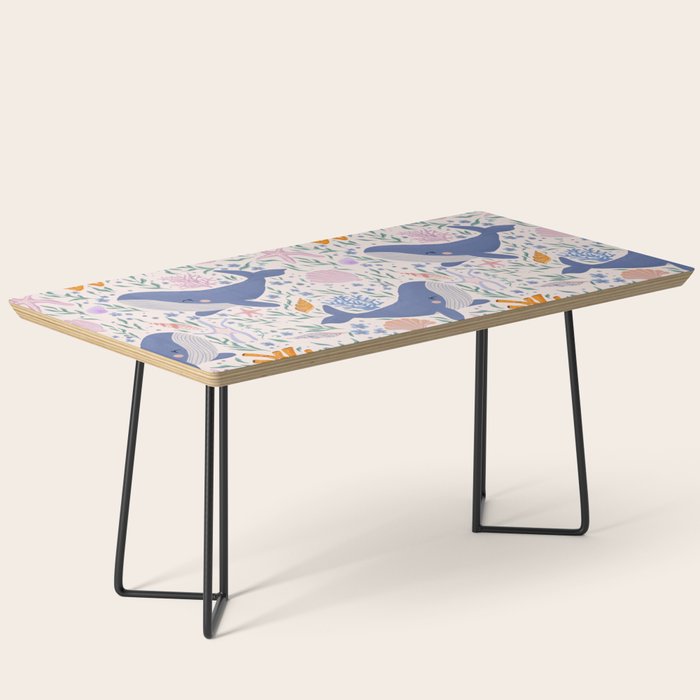 Adorable Whale and Sea Life illustration Coffee Table Gallery Image 1