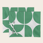 Mid Century Modern Green Square Placemat Gallery Image 1
