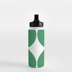 Mid Century Modern Green Square Water Bottle Gallery Image 2
