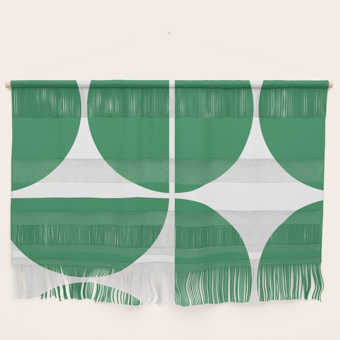 Mid Century Modern Green Square Wall Hanging Gallery Image 1