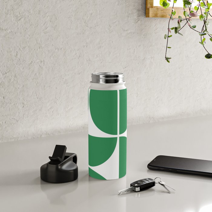 Mid Century Modern Green Square Water Bottle Gallery Image 4