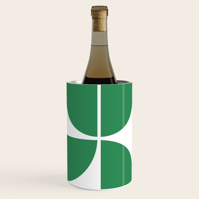 Mid Century Modern Green Square Wine Chiller Gallery Image 1