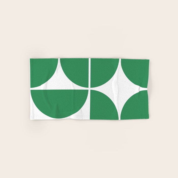 Mid Century Modern Green Square Towels Gallery Image 1