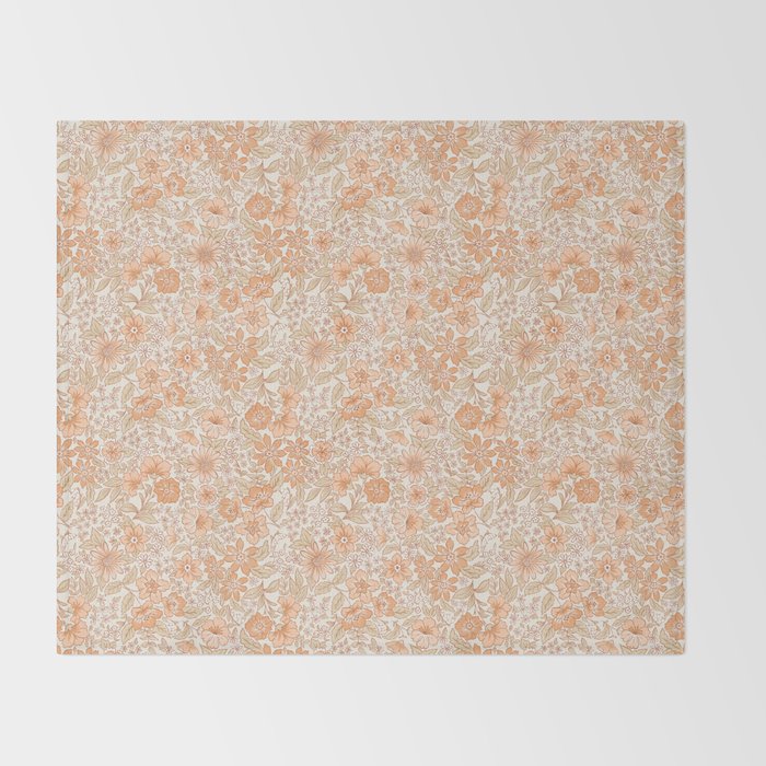 Posey - peach Throw Blanket Gallery Image 2