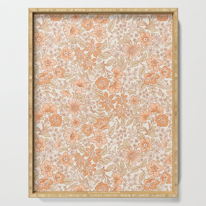 Posey - peach Serving Tray Gallery Image 1