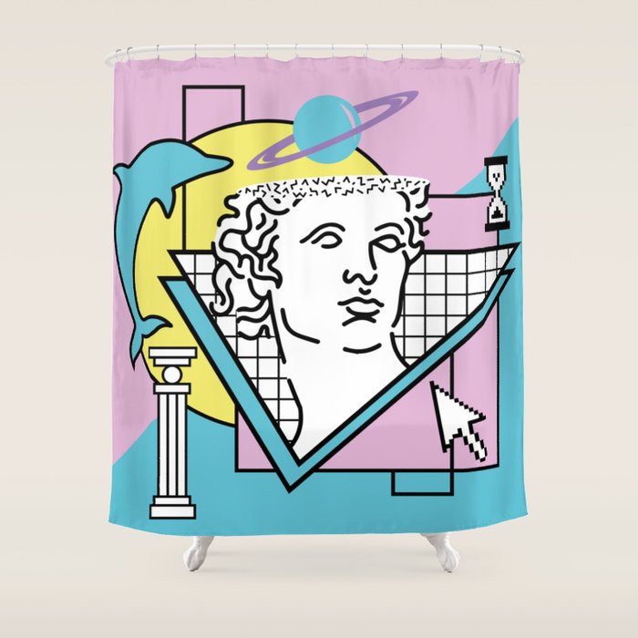 Apollo - Vaporwave - 80s Shower Curtain Gallery Image 1